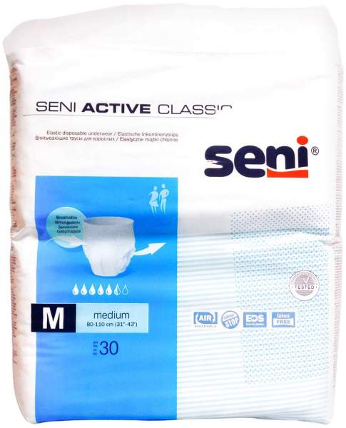 Seni Active Classic Inkontinenzslip Einmal M 30 Stück