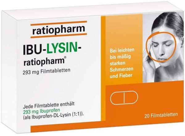 Ibu Lysin ratiopharm 293 mg 20 Filmtabletten
