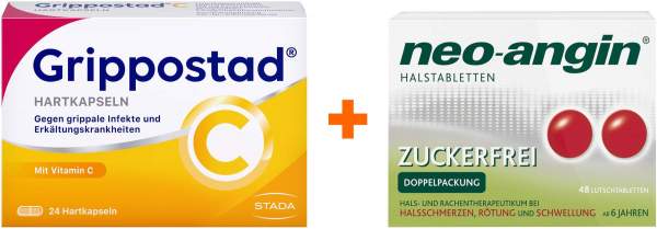 Sparset Erkältung Grippostad C &amp; neo angin Halstabletten zfr.48 Lutschtabletten