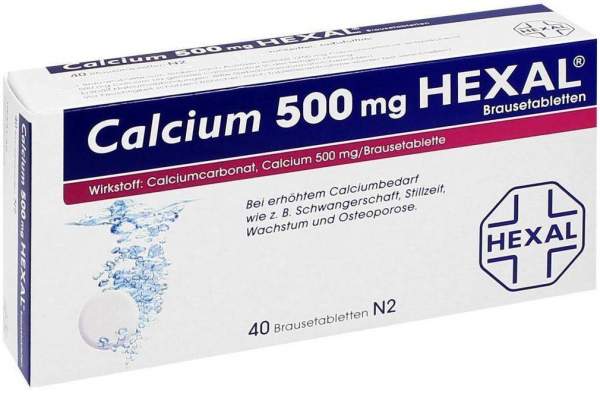 Calcium 500 mg Hexal 40 Brausetabletten