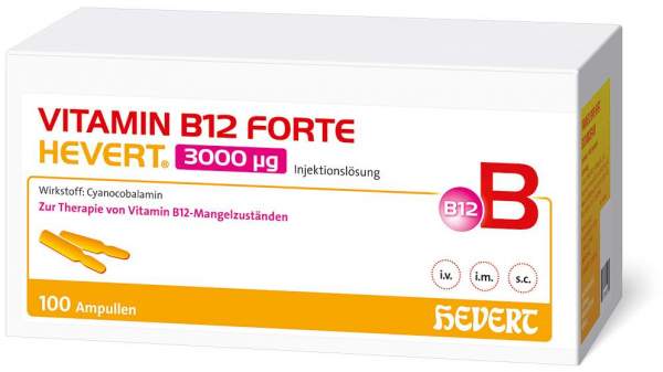 Vitamin B12 Forte Hevert 3000 µg 100 Ampullen