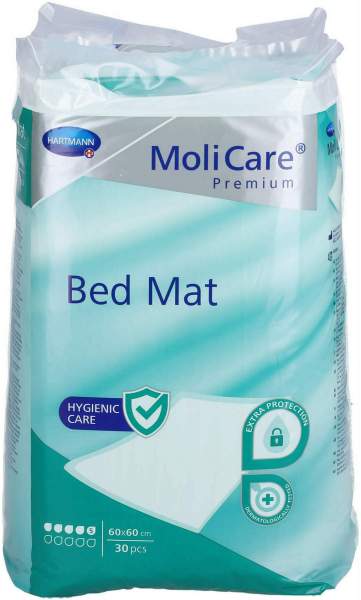 Molicare Premium Bed Mat 5 Tropfen 60 X 60 cm 4 X 30 Stück