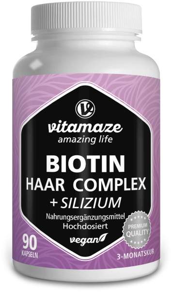 Vitamaze Biotin Haar Vitamine Komplex Hochdosiert + Silizium 90...