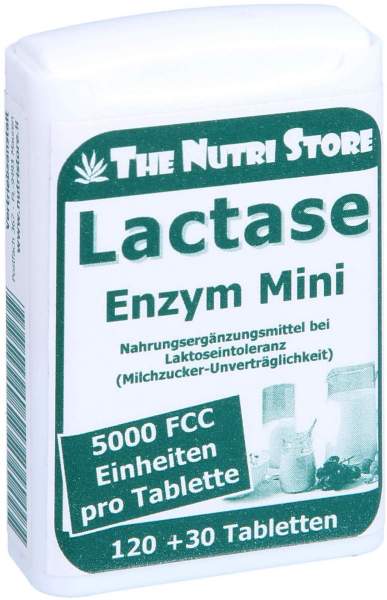 Lactase 5.000 Fcc Enzym Mini Tabletten im Dosierspender