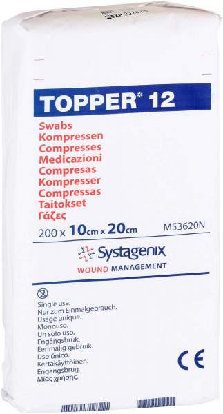 Topper 12 Kompresse Unsteril 10x20cm