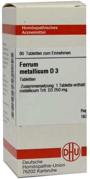 DHU Ferrum metallicum D3 80 Tabletten