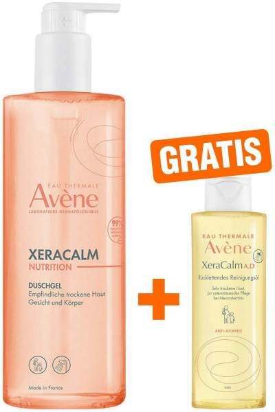 Avene XeraCalm Nutrition Duschgel 500 ml + gratis XeraCalm Reinigungsgel 100 ml