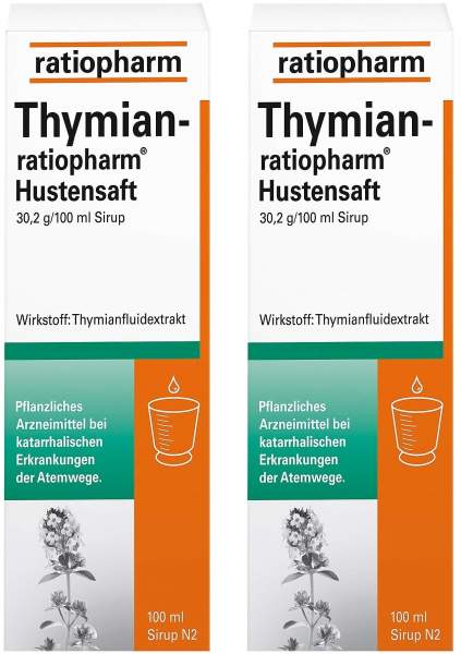Sparset Thymian ratiopharm Hustensaft 2 x 100 ml Sirup