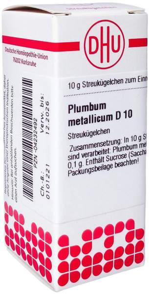 Dhu Plumbum Metallicum D10 Globuli 10 G