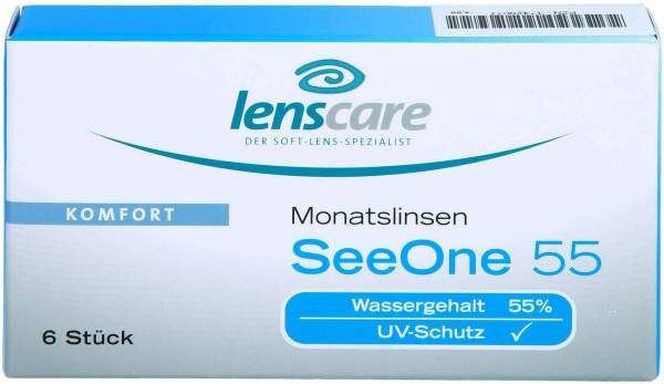 Lenscare SeeOne 55 Monatslinse -4,00 dpt 6 Stück