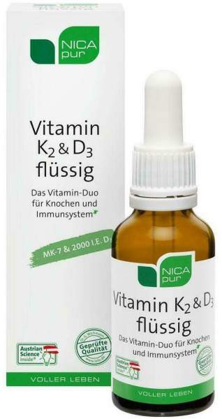 Nicapur Vitamin K2 &amp; D3 Flüssig