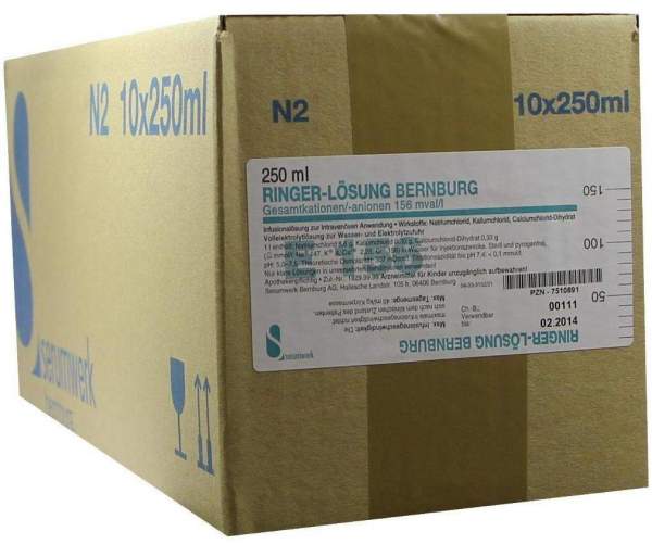Ringer Lösung Bernburg 10 X 250 ml Infusionslösung