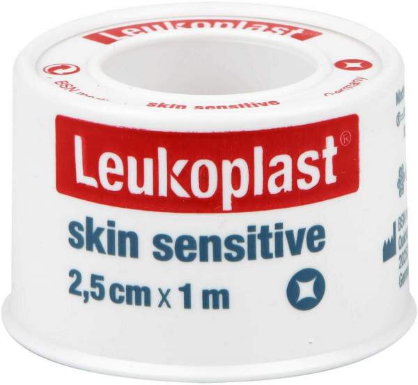 Leukoplast Skin Sensitive 2,5 cm x 1 m m.Schutzring 1 Stück