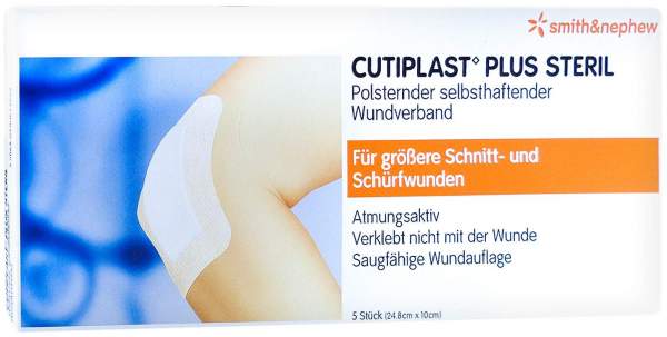 Cutiplast Plus Steril 10 X 24,8 cm 5 Stück
