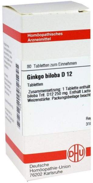 Dhu Ginkgo Biloba D6 80 Tabletten