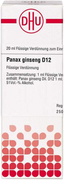 Dhu Panax Ginseng D12 Dilution 20 ml