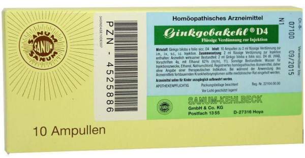 Ginkgobakehl D 4 10 X 2 ml Ampullen