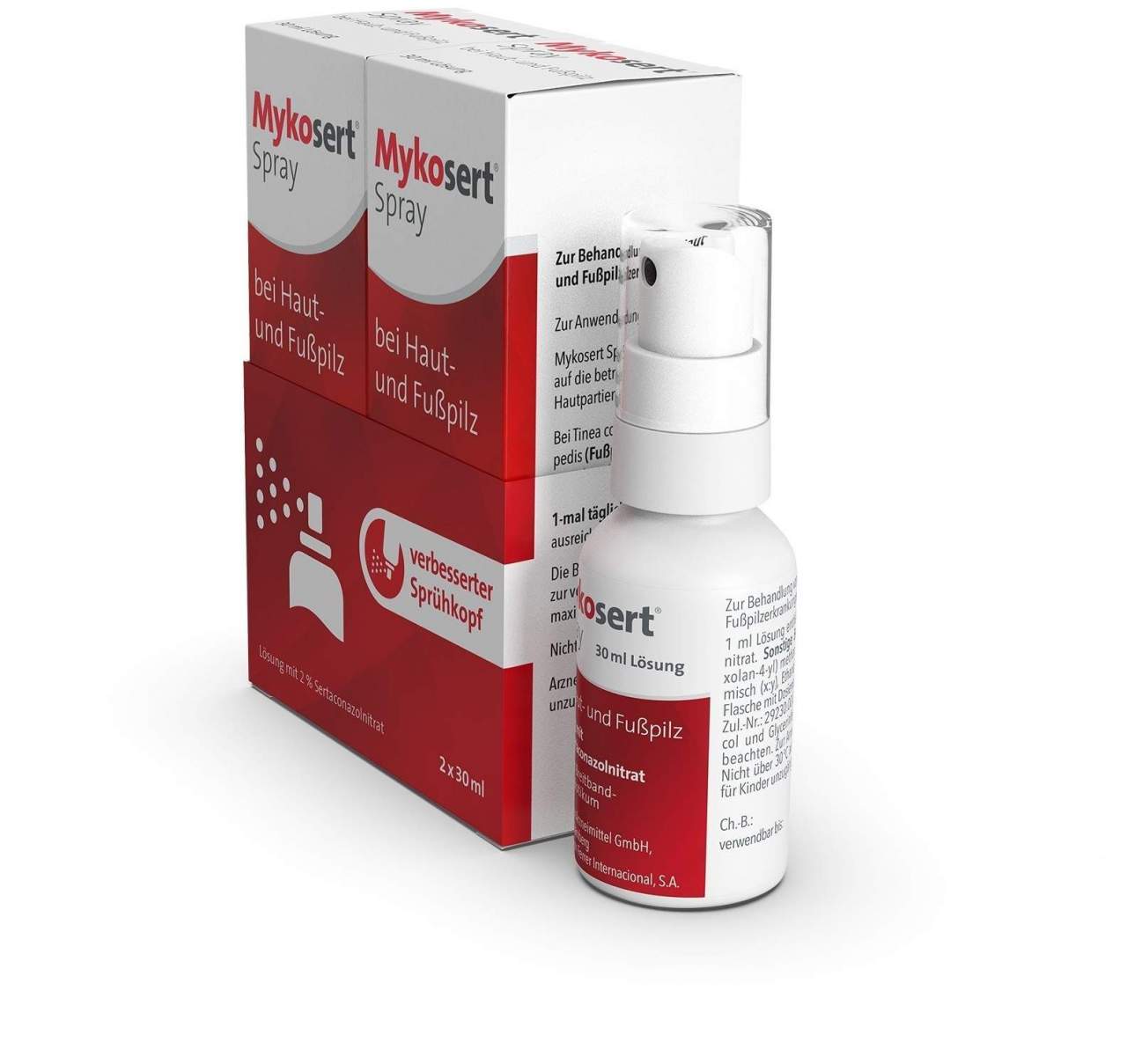 Mykosert Spray bei Haut- und Fußpilz 2 x 30 ml - Bei Haut- und Fußpilz