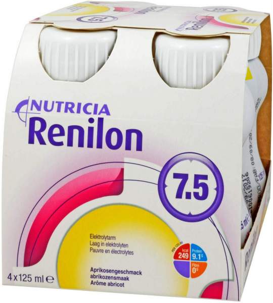Renilon 7.5 Aprikosengeschmack Flüssig 4 X 125 ml