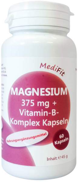 Magnesium 375 mg + Vitamin B - Komplex 60 Kapseln