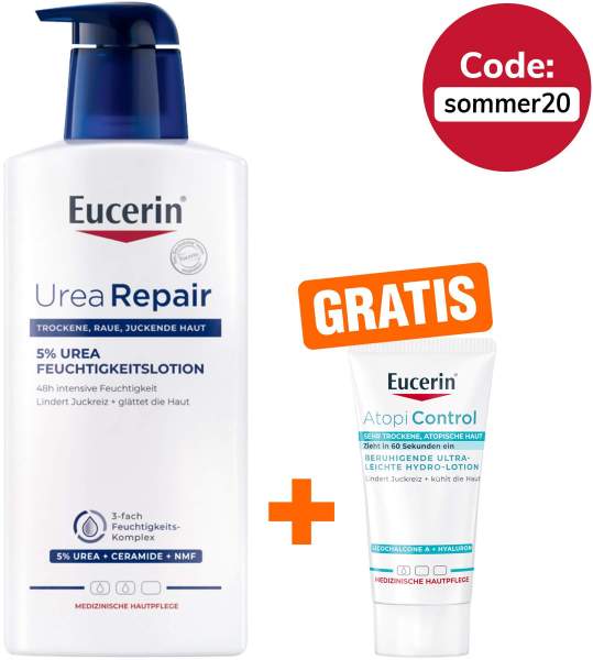 Eucerin UreaRepair Plus Lotion 5% 400 ml + gratis AtopiControl Hydro-Lotion 20 ml