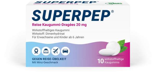 Superpep wirkstoffhaltiges Kaugummi 20 mg 10 Stück