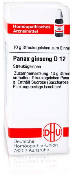 Dhu Panax Ginseng D12 10 G Globuli