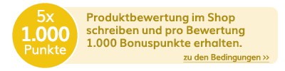 5x 1.000 Punkte warten auf jede Produktbewertungen