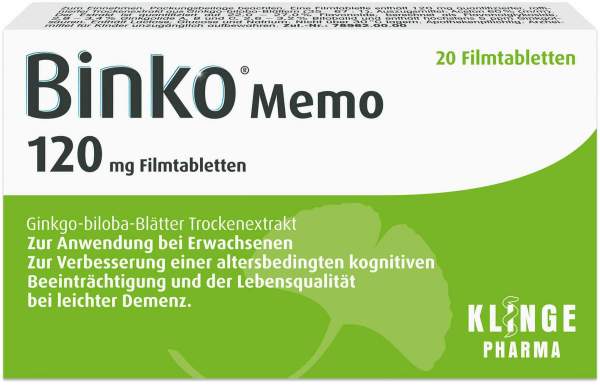 BINKO Memo 120 mg Filmtabletten 20 Stück
