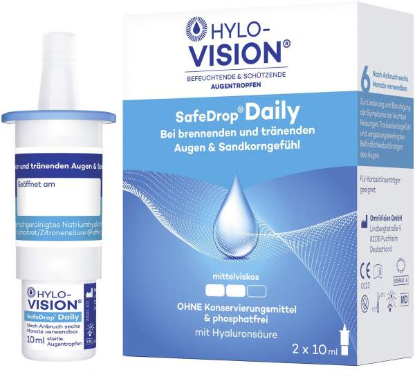 Hylo Vision SafeDrop Daily Augentropfen 2 x 10 ml