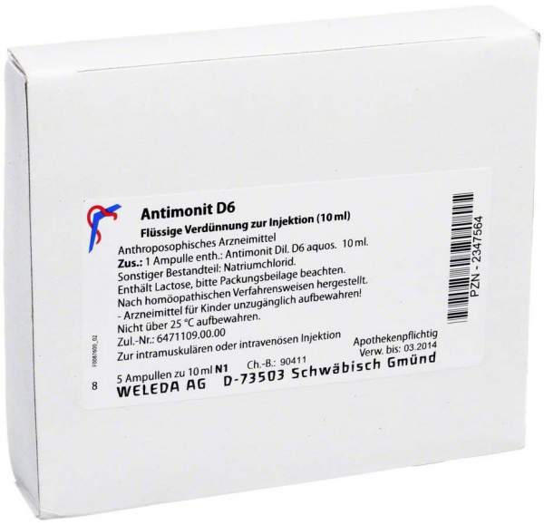 Antimonit D 6 Ampullen Weleda 5 X 10 ml