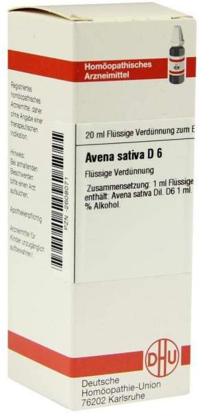 DHU Avena sativa D6 Dilution 20 ml