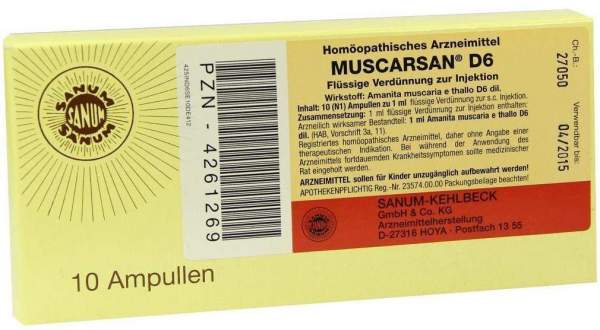 Muscarsan D 6 10 X 1 ml Ampullen