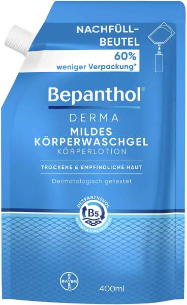 Bepanthol DERMA Mildes Körperwaschgel 400 ml Nachfüllbeutel
