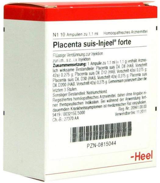 Placenta Suis Injeel Forte 10 Ampullen
