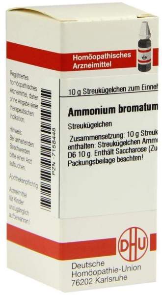 Ammonium Bromatum D 6 Globuli
