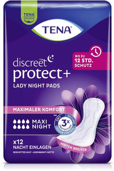 Tena Lady Discreet Maxi Night 6 X 12 Einlagen
