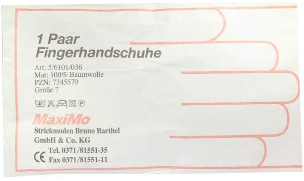 Handschuhe Baumwolle Gr. 7 Überlänge 1 Paar