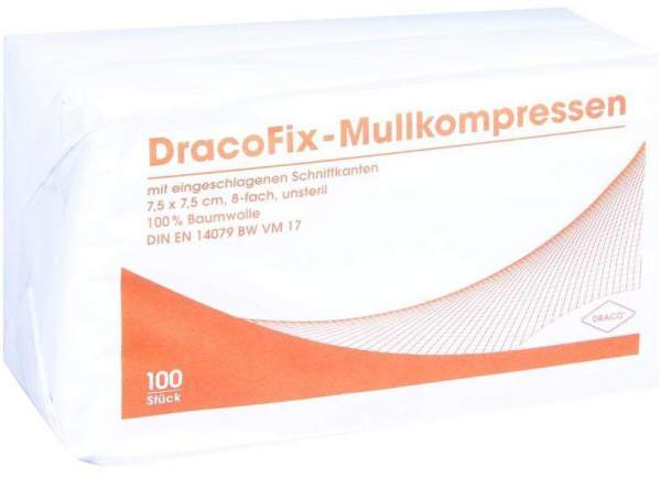 Dracofix Op-Kompressen Unsteril 7,5x7,5cm 8fach