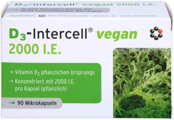 D3-Intercell Vegan 2.000 I.E. 90 Kapseln