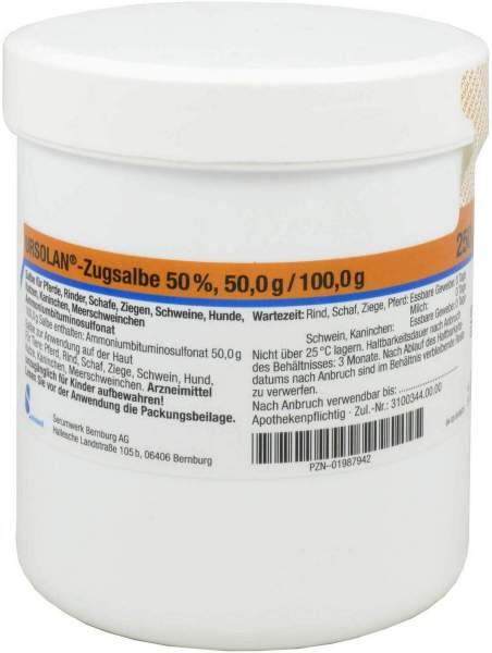Ursolan-Zugsalbe 50% vet. 250 G