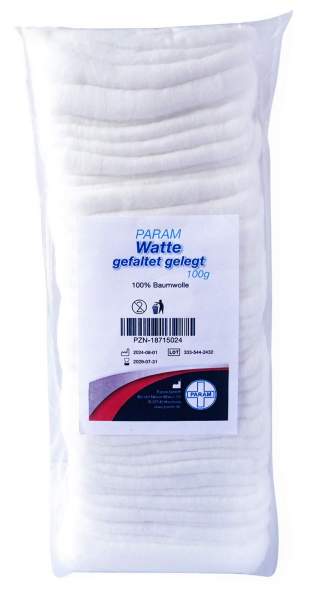 Watte Gefaltet Gelegt 100% Baumwolle