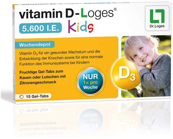Vitamin D-Loges 5.600 I.E. Kids 15 Kautabletten