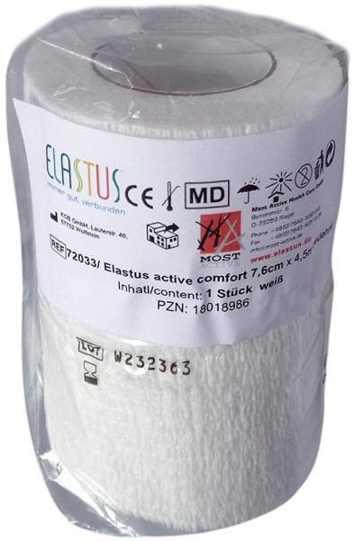 Elastus Active Comfort Koh. Elastische Binde 7,6 cm X 4,5 M