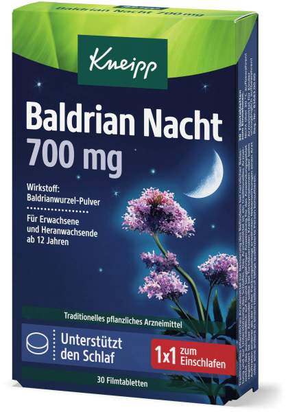 Kneipp Baldrian Nacht 700 mg 30 Filmtabletten