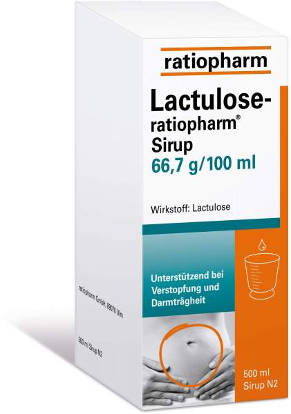 Lactulose-ratiopharm Sirup 66,7 g pro 100 ml 500 ml Sirup