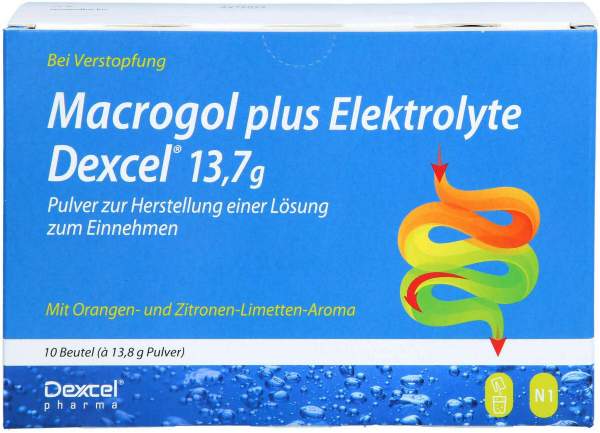 Macrogol plus Elektrolyte Dexcel 13,7 g PLE 10 Beu