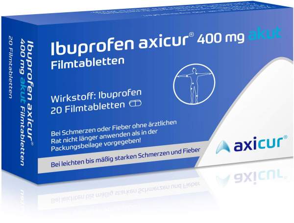 Ibuprofen axicur 400 mg akut 20 Filmtabletten