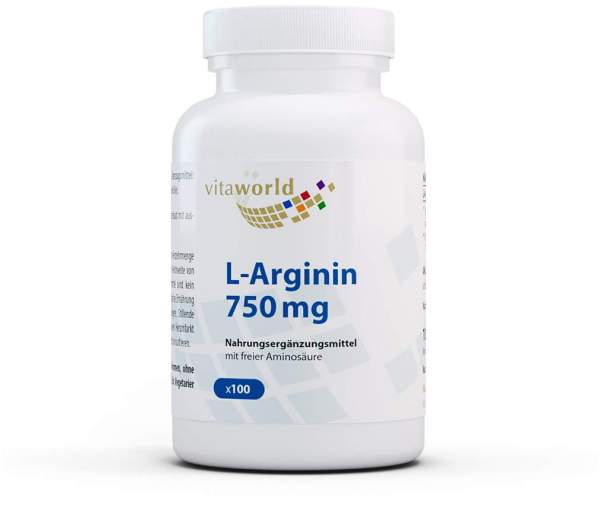 Arginin 750 mg 100 Kapseln