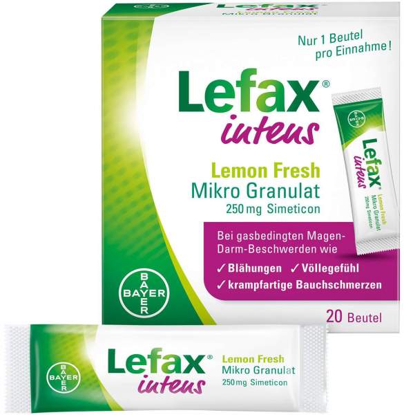 Lefax intens Lemon Fresh Mikro Granulat 20 Beutel 250 mg